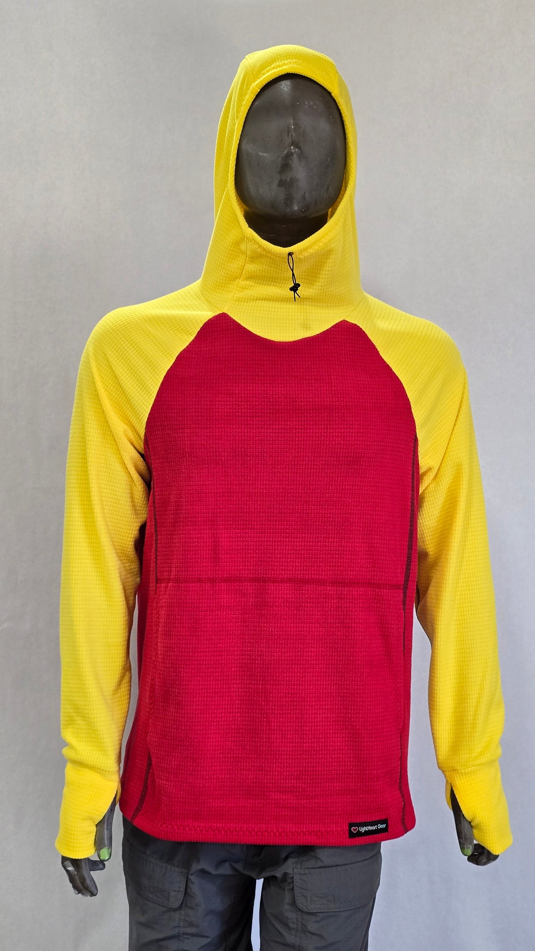 Men's Hoodie - Red w/ Yellow sleeves & hood