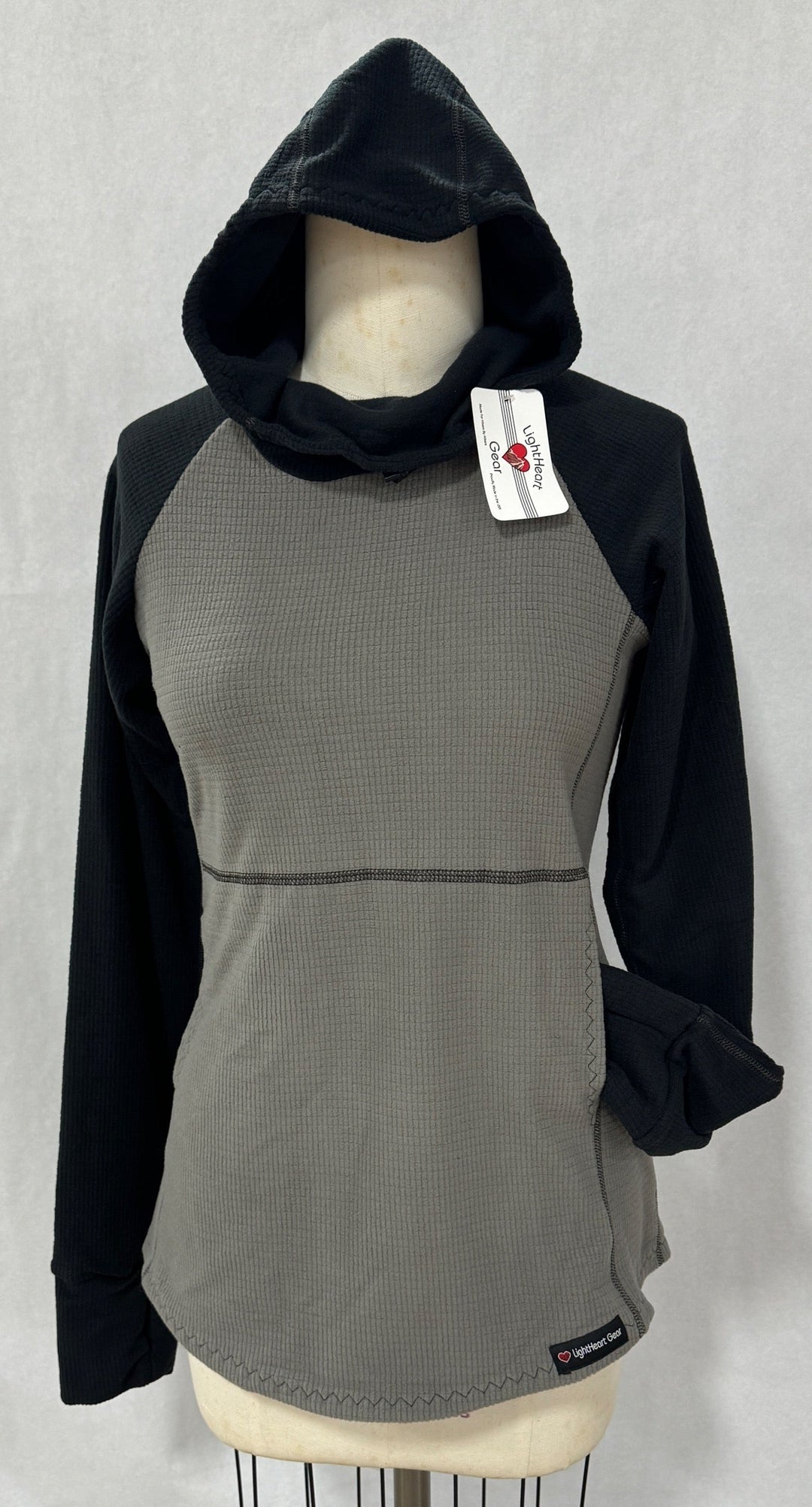 Men's Hoodie - Gray w/ Black sleeves & hood