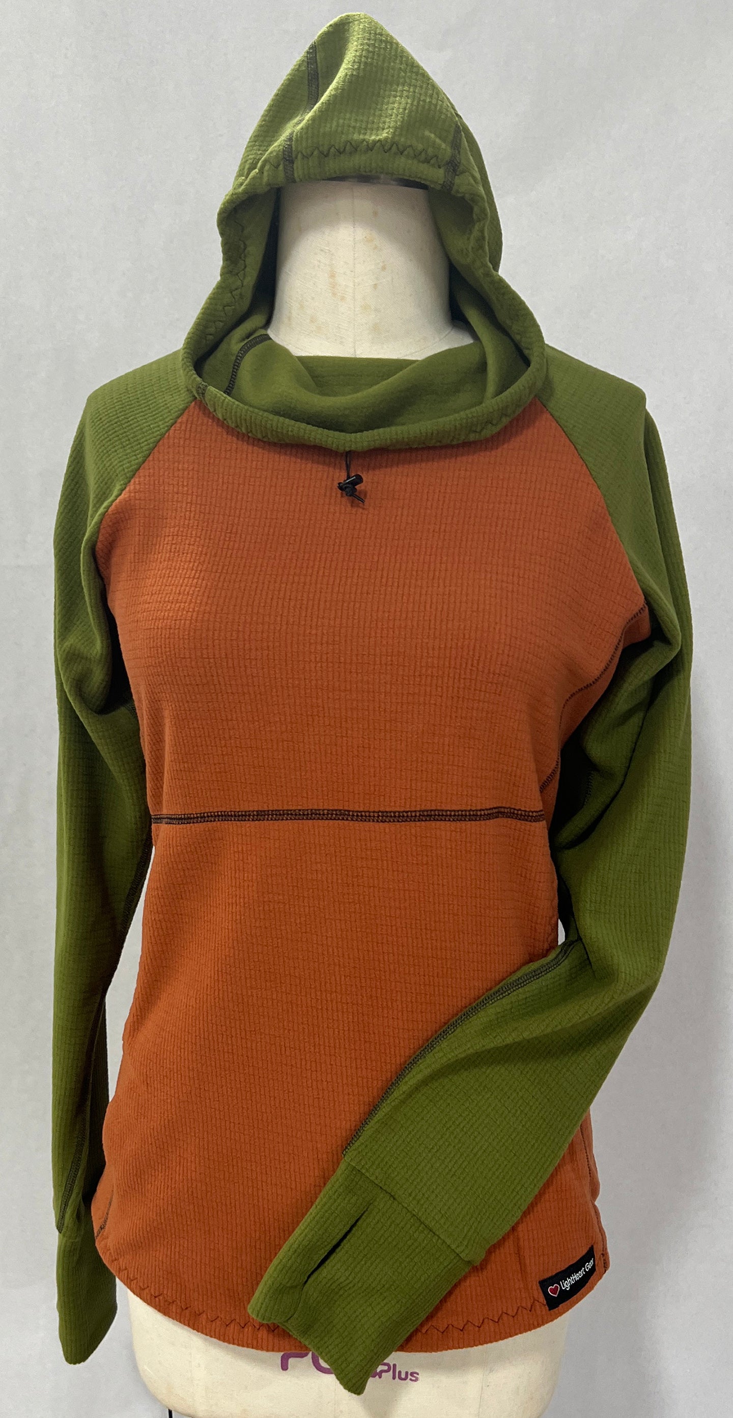 Men's Hoodie Terracotta w/ Olive sleeves & hood LightHeart Gear