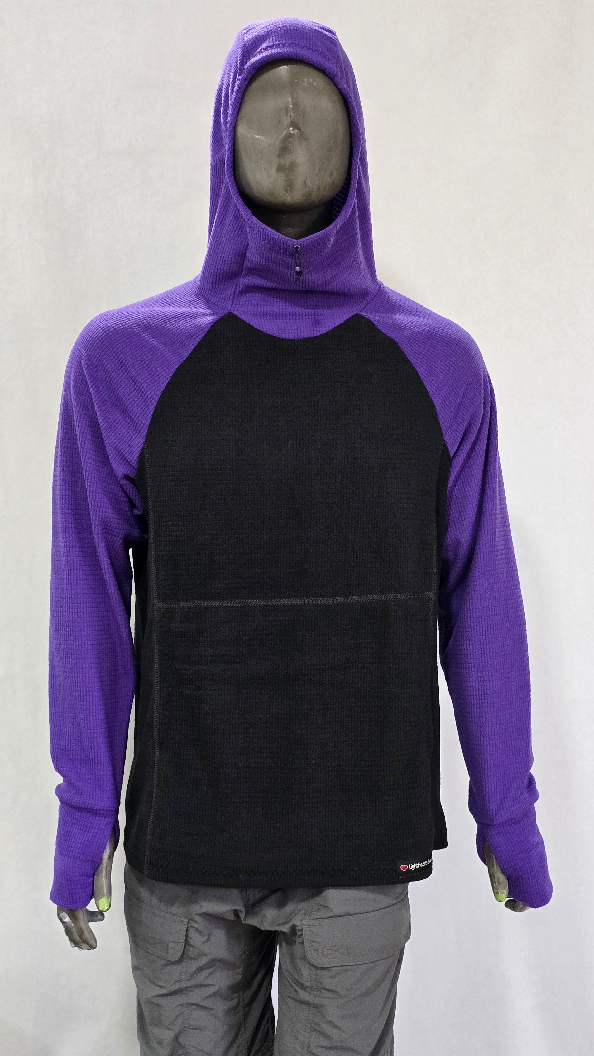 Melanzana Microgrid Fleece Hoodie Purple 2XL newest NEW