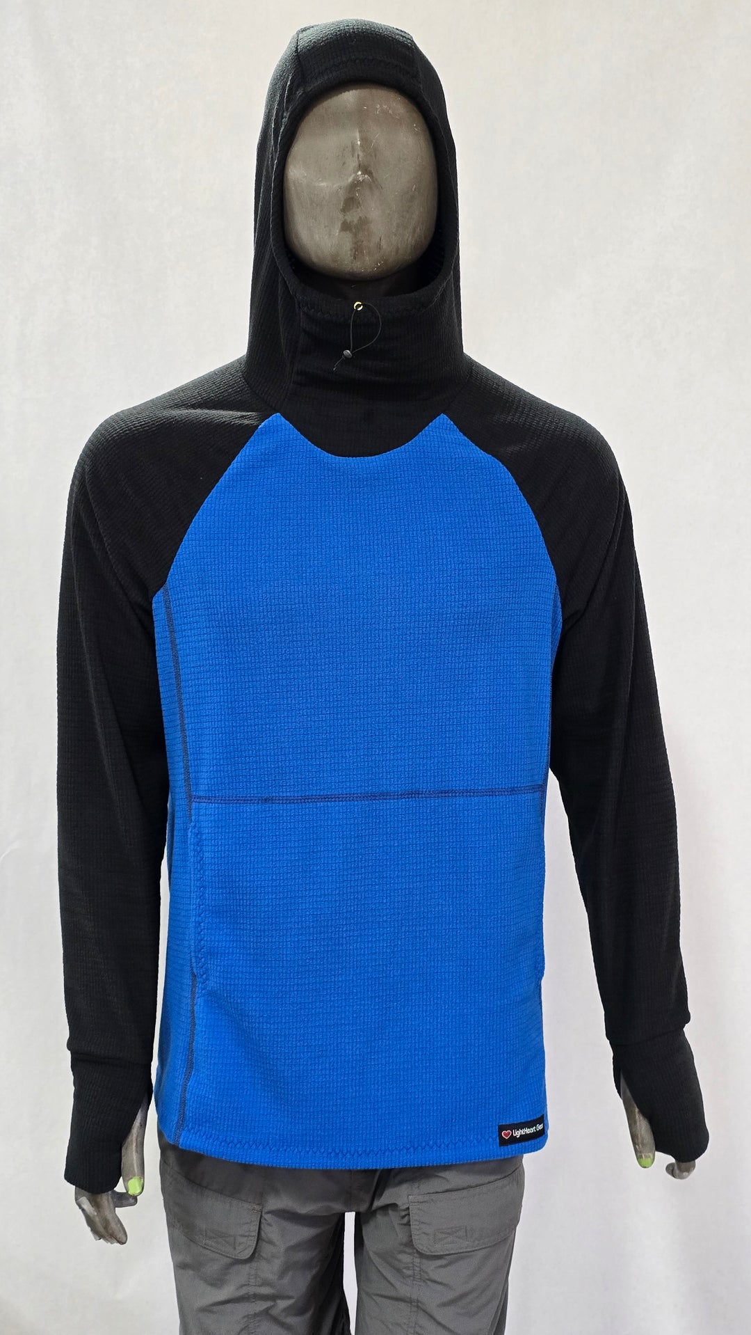 Women's Fleece Hoodie -  Blue w/ Black sleeves & hood