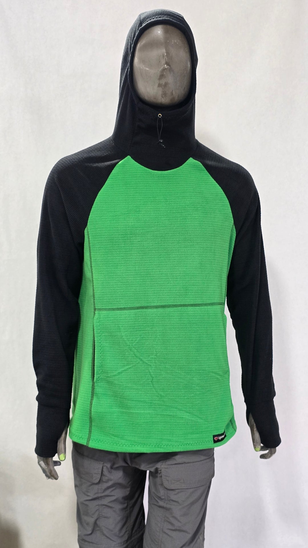 Men's Hoodie - Green w/ Black sleeves & hood (Copy)