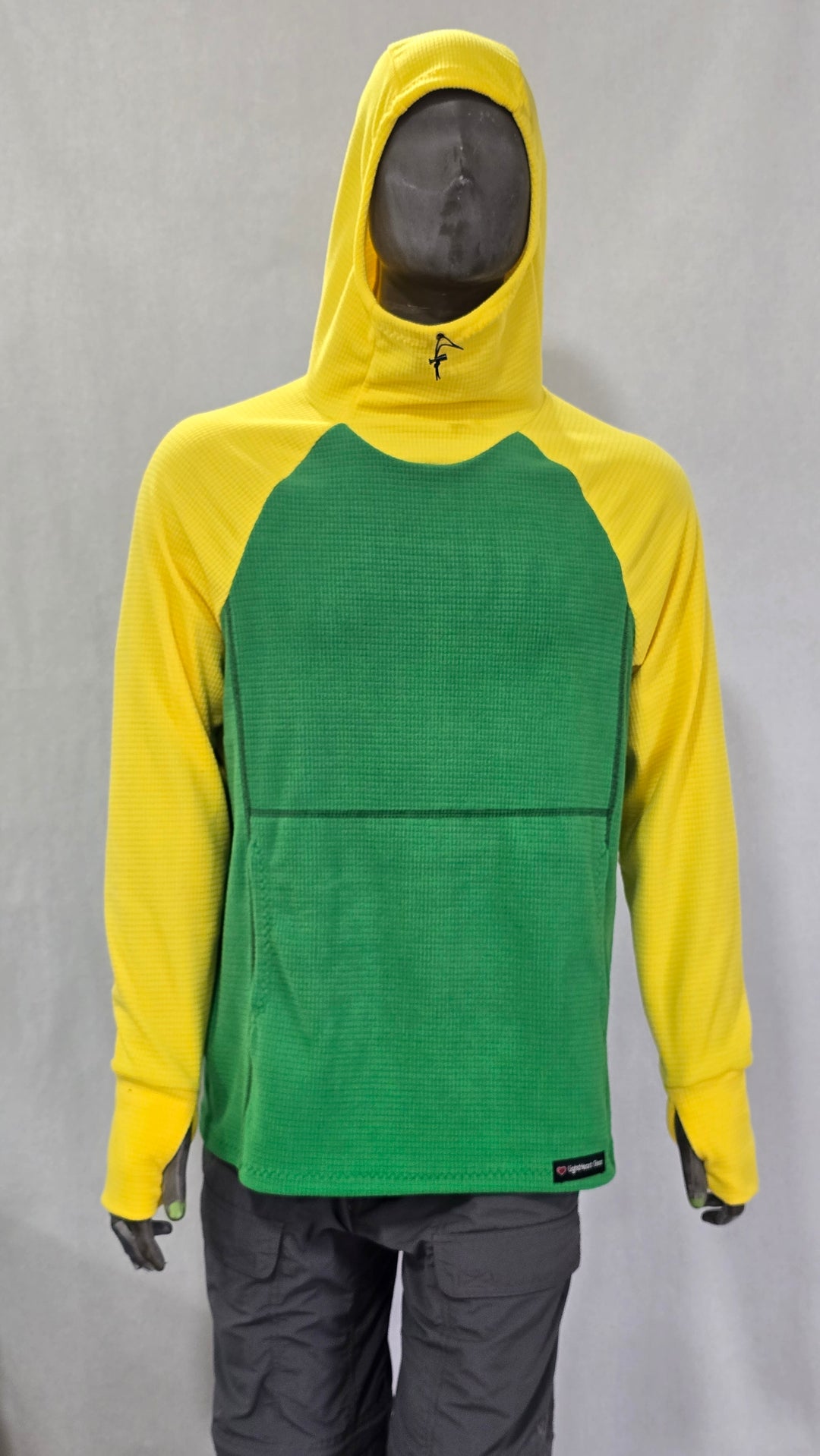 Men's Hoodie - Green w/ Yellow sleeves & hood