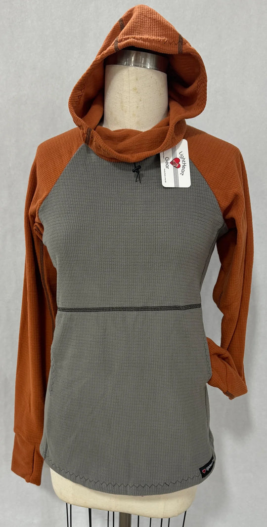 Men's Hoodie - Gray w/ Terracotta sleeves & hood
