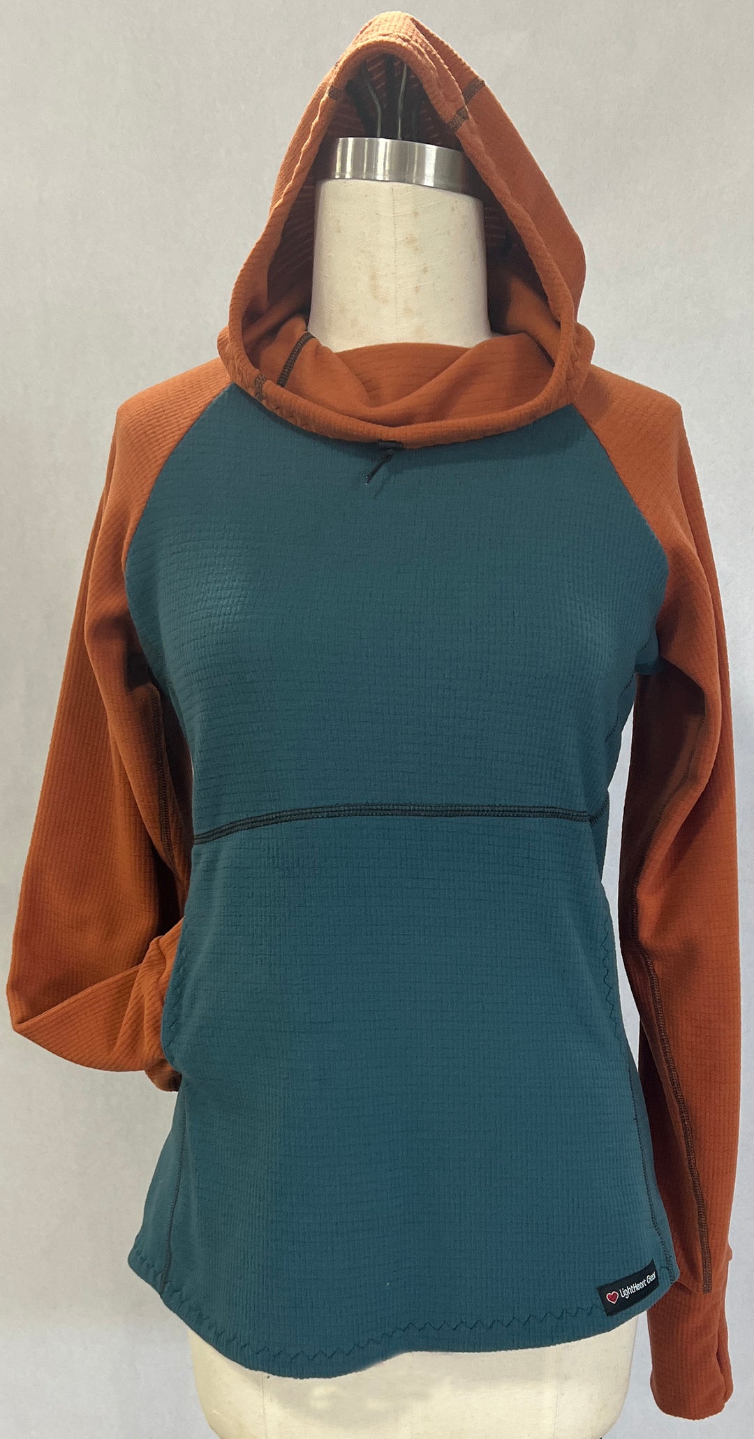 Women's Fleece Hoodie -  Moroccan w/ Terracotta sleeves & hood