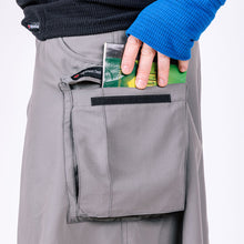 Hiking skirt with full-sized pocket that fits maps and cell phones.