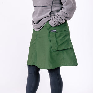 Olive Green Pencil Style Athletic Skirt with Built-in Leggings