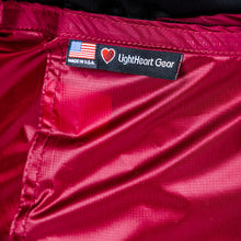 Closeup of waterproof rain skirt fabric.