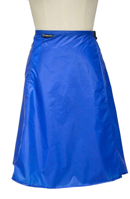 Blue waterproof rain wrap skirt.